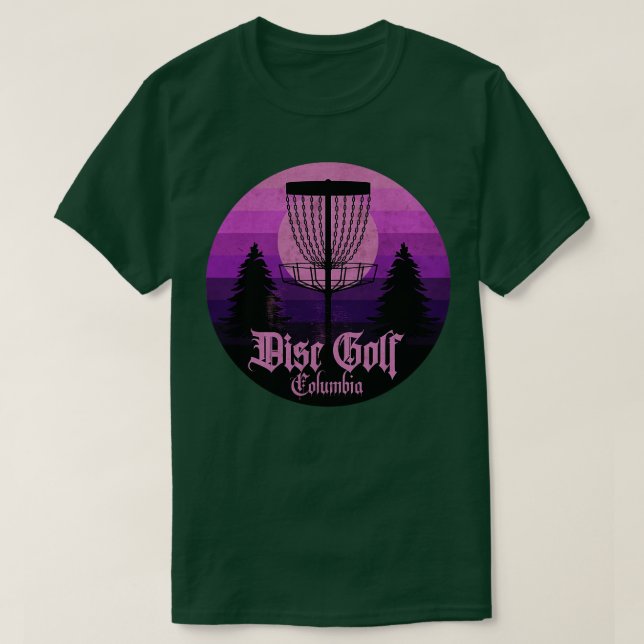 Camiseta Disk Golf Columbia domingo (Frente do Design)