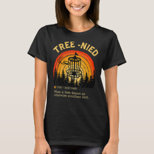 Camiseta Disk Golf - Engraçado Árvore Estúpida Engraçado De
