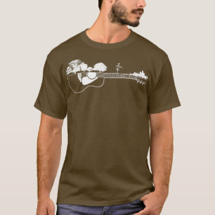 Camiseta Disk Golf Flying Sunset Guitar Art264
