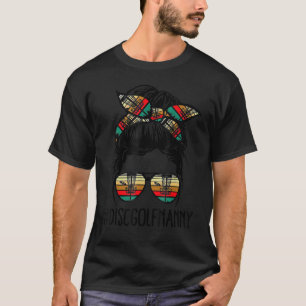 Camiseta Disk Golf Nanny Life Messaging Bun Glass Golf