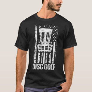 Camiseta Disk Golf USA Flag Outdoor Sport Frisbee Disk Gol