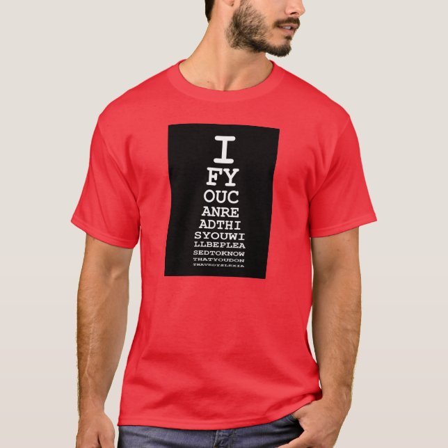Camiseta Dislexia engraçada, ofensiva (Frente)