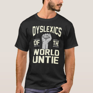 Camiseta Dislexia Mundo Une Dislexia Sensibilização Silver