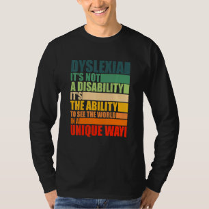 Camiseta Dislexia Não É Deficiência Dislexia Sensibilização