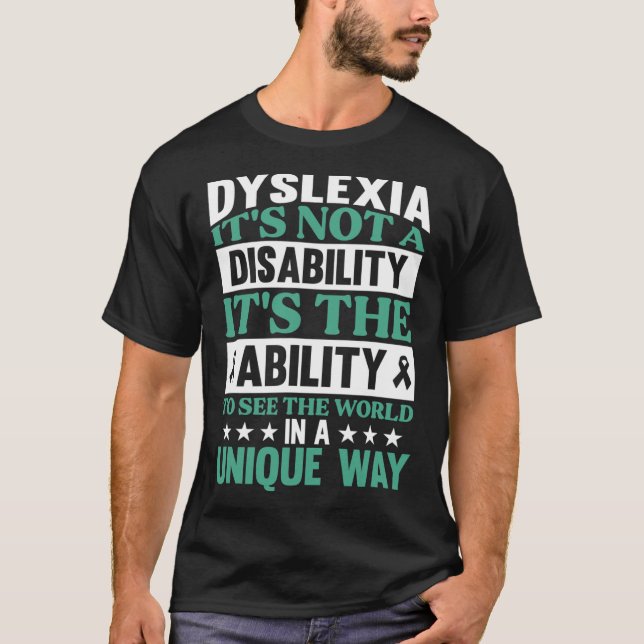 Camiseta Dislexia Não é uma deficiência Dislexia Sensibiliz (Frente)