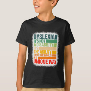 Camiseta Dislexia Não é uma deficiência Dislexia Sensibiliz