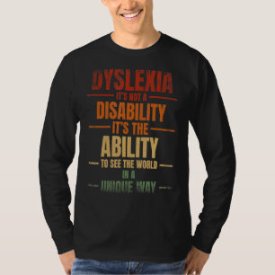 Camiseta Dislexia Perturbação de Leitura pelo Guerreiro Dis
