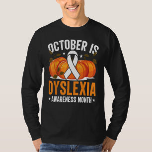 Camiseta Dislexia Sensibilização Mês é bondade As coisas es