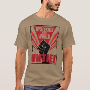 Camiseta Disléxicos do mundo unidos! propaganda soviética