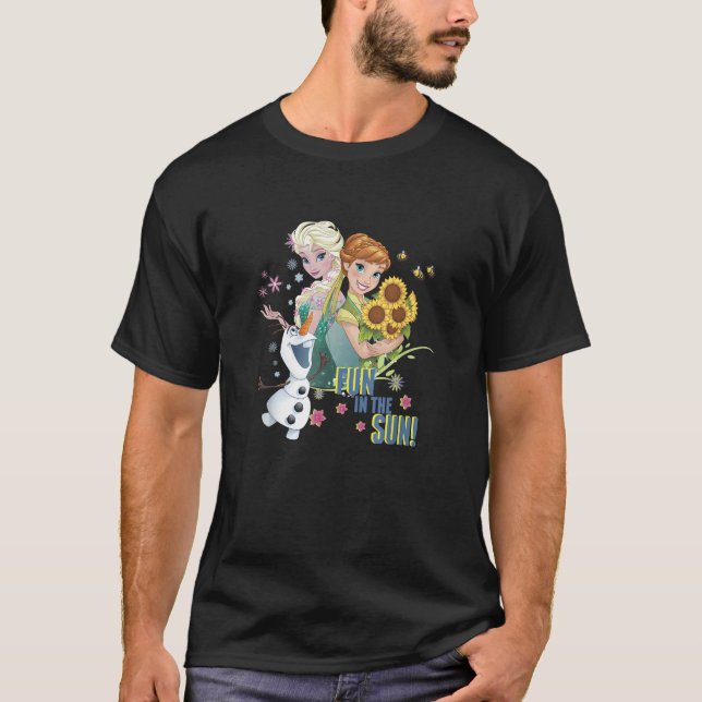 Camiseta Disney Frozen Elsa Anna Olaf Fun In The Sun Spring (Frente)