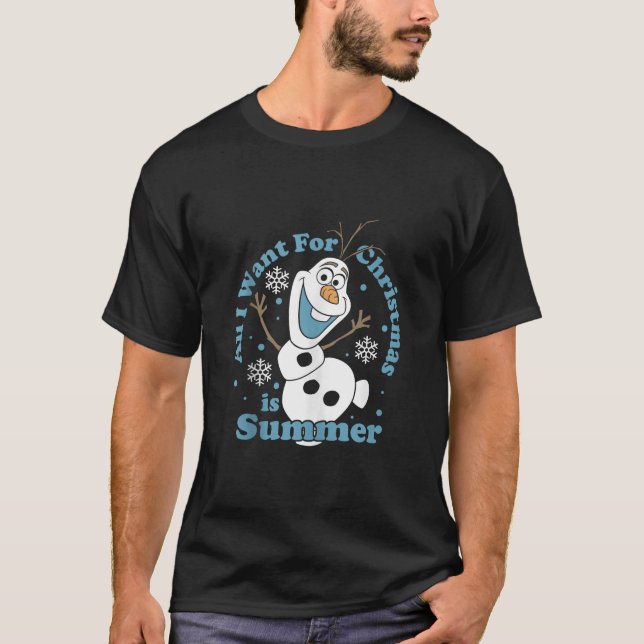 Camiseta Disney Frozen Olaf Tudo O Que Quero Para O Natal É (Frente)