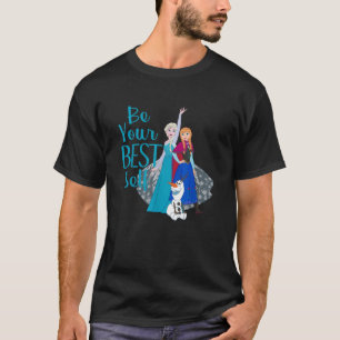 Camiseta Disney Frozen Seja Seu Melhor Elsa Anna Olaf Logot