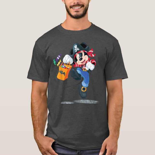 Camiseta Disney Halloween Mickey Mouse Pirate Costume Trick (Frente)