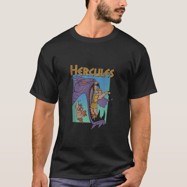 Camiseta Disney Hércules Hidra Batalha Retro Cláss (Frente)