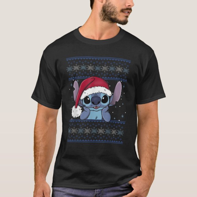 Camiseta Disney Lilo Stitch Christmas Stitch Ugly Sweater S (Frente)