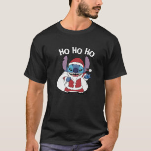 Camiseta Disney Lilo Stitch Natal Papai Noel Stitch Ho