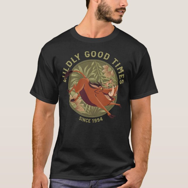 Camiseta Disney Lion King Anniversary Timon Pumbaa Wildly G (Frente)