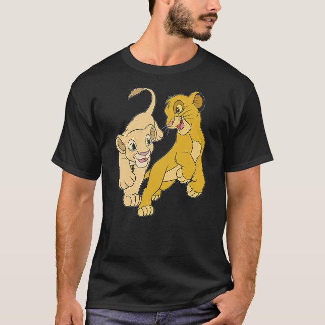 Camiseta Disney Lion King Simba And Nala Playful Portrait (Frente)
