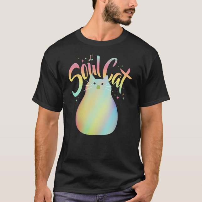 Camiseta Disney mens Classic Disney Pixar Soul Cat Gradient (Frente)