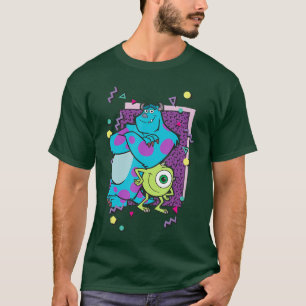 Camiseta Disney Pixar Monsters Inc Mike e Sully Estilo Anos