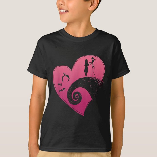 Camiseta Disney The Before Christmas Jack And Sally Heart  (Frente)