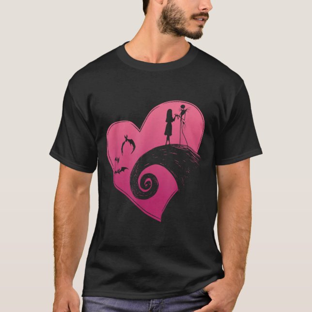 Camiseta Disney The Before Christmas Jack And Sally Heart  (Frente)