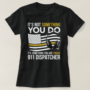 Camiseta Dispatcher 911 - EUA Flag Proud