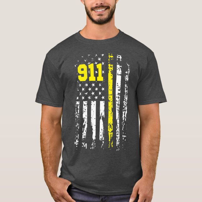 Camiseta Dispatcher 911 First Responder: Dispatcher USA (Frente)
