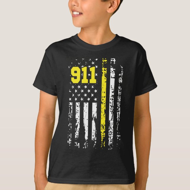 Camiseta Dispatcher 911 First Responder USA Dispatcher Gift (Frente)