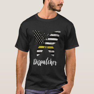 Camiseta Dispatcher EUA Flag Butterfly Freedom 911