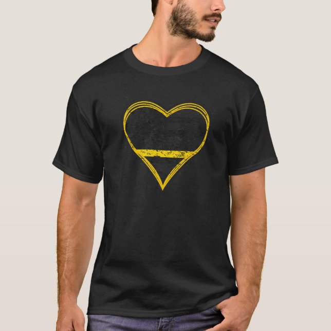 Camiseta Dispatcher Heart Us Flag 911 (Frente)