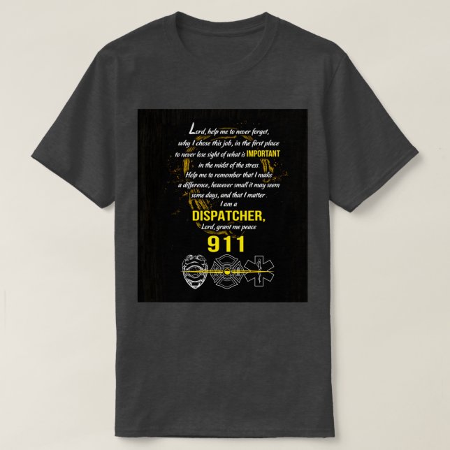 Camiseta Dispatcher Me Ajuda A Nunca Esquecer E Americano (Frente do Design)