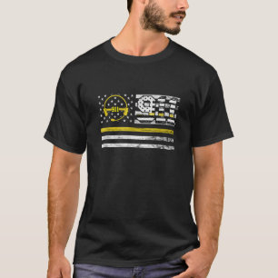 Camiseta Dispatcher Vintage USA Flag Headset 911 Operador A