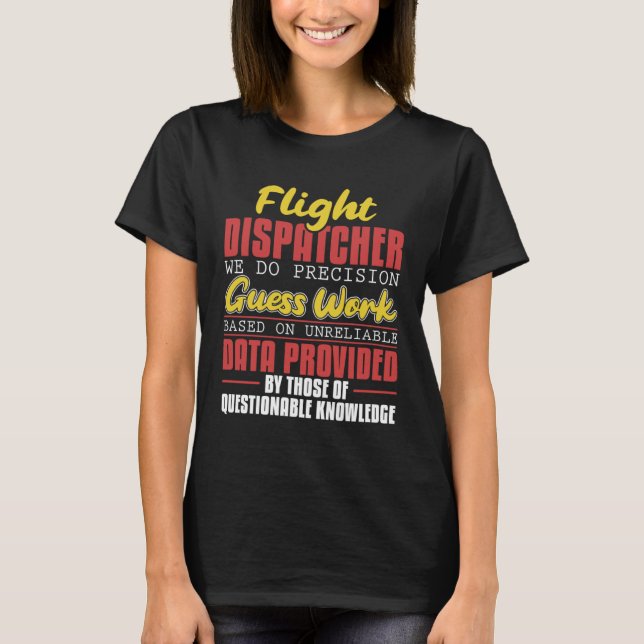 Camiseta Dispatcher Work Emergency Thin Dourado Line Flight (Frente)