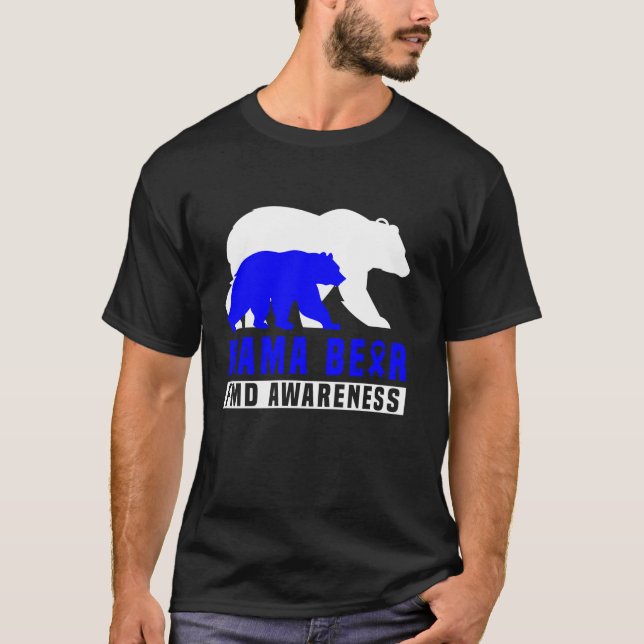 Camiseta Displasia Fibromuscular Suporte ao Urso Mamário Mã (Frente)
