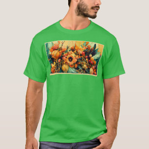 Camiseta Disposição Floral Com Muitas Flores