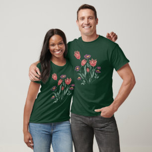 Camiseta Disposição Floral Delicada do Buquê de Flor