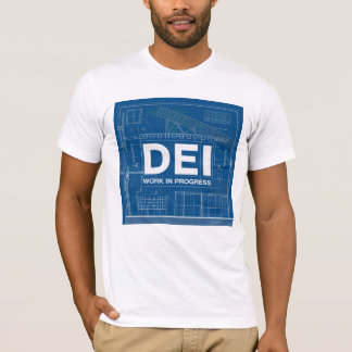Camiseta Disposição técnica de desenho do projeto de trabal