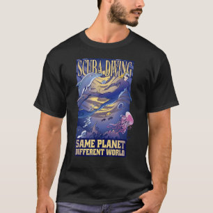 Camiseta Dispositivo de mergulho por mergulho submarino