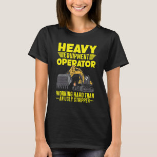 Camiseta Dispositivo escavador do operador de equipamento p