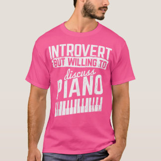 Camiseta Disposto a Discutir Teclas de Piano Pianista