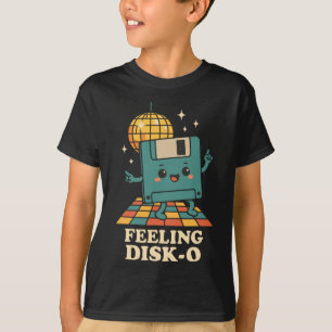Camiseta Disquete Retro Kawaii Piada de Tecnologia Retro 80