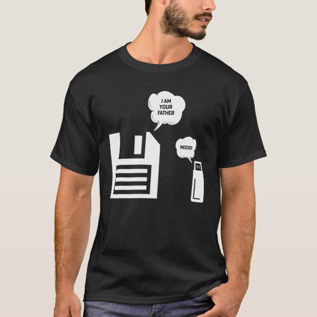 Camiseta Disquete USB Eu sou o Nerd do Geek pai (Frente)