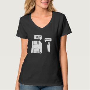 Camiseta Disquete Usb Eu Sou Seu Geek Pai