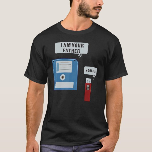 Camiseta Disquete Usb Eu Sou Seu Pai (Frente)