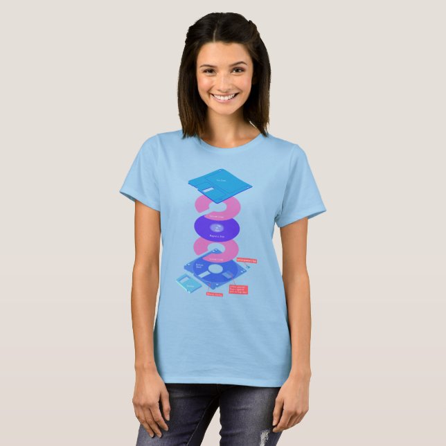 Camiseta Disquete Vaporwave (Frente Completa)