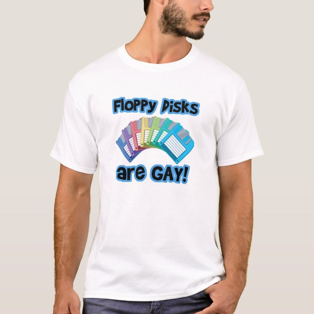Camiseta Disquetes são Gays (Frente)