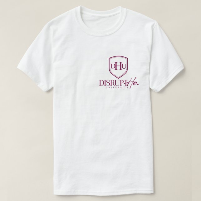 Camiseta DisruptHER University (Frente do Design)