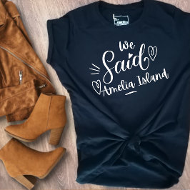 Camiseta Dissemos Amelia Island Engraçado Bachelorette Negr