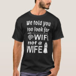 Camiseta Dissemos para você ir para a despedida de solteiro<br><div class="desc">Dissemos para você ir para a despedida de solteiro do Wifi</div>